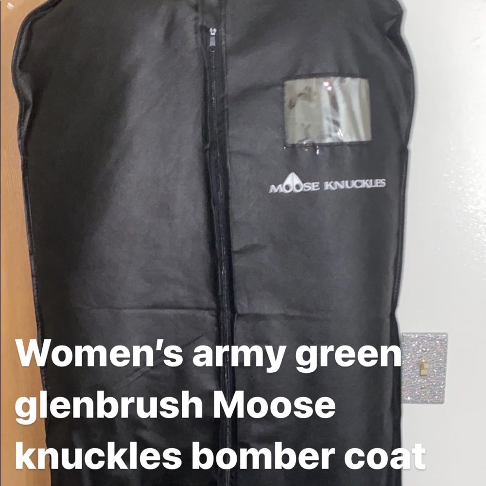 Brand new Glenbrush color Army Green Moose knuckle bomber coat size small